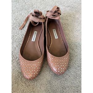 Tabitha Simmons ribbon laser cut  ballet flats, $795 Sz 6/6.5